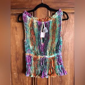 Tie dye 100% silk top